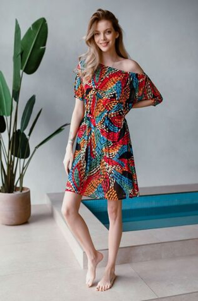 Пляжная туника-платье Barbara (Размер: XXL) (Цвет: разноцветный)