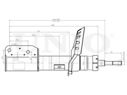 Амортизатор газовый передней подвески правый UNIO SAB-10310