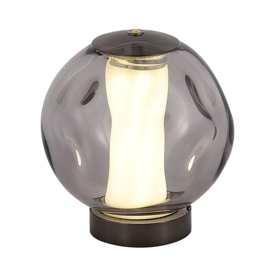 SL6520.404.01 Прикроватная лампа ST-Luce черный жемчуг/прозрачно-дымчатый LED 1*5W 4000K HELMI