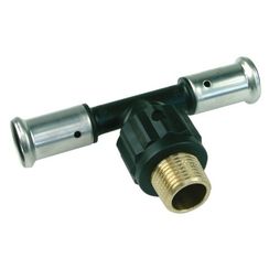 Тройник HENCO НР ПВДФ пресс, 26x1/2x26