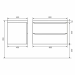 Тумба с раковиной Uperwood Tanos-Classic Quartz 80 см, черная/уголь