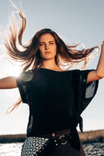 Оверсайз бохо-топ Chintamani (черный)