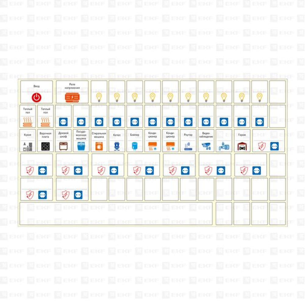 Комплект модульных наклеек большой с инд. ШК (164x299) EKF PROxima