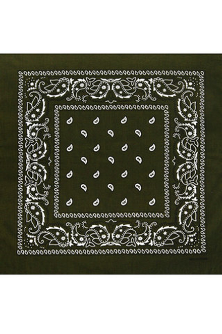 Бандана оливковая пейсли огурцы