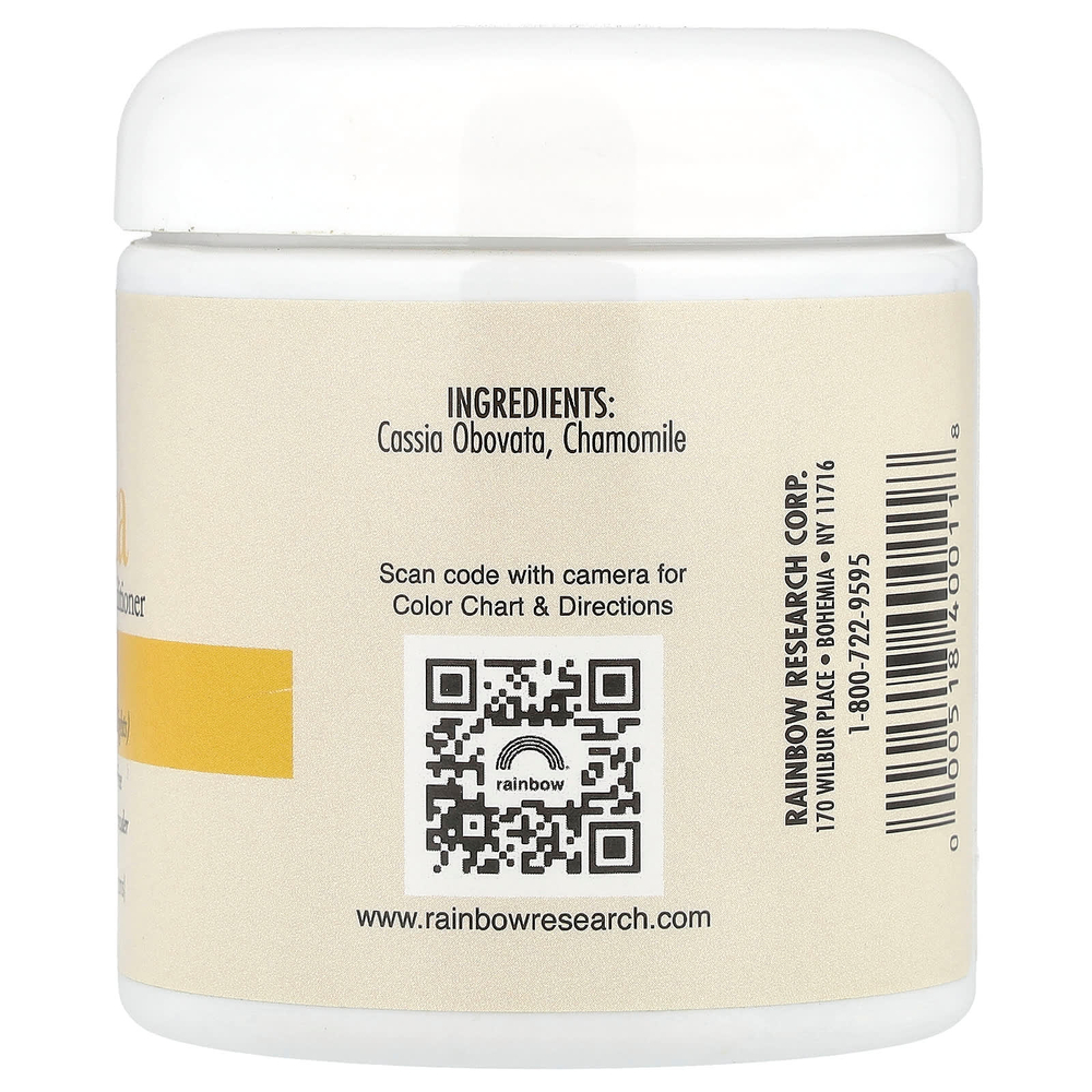 Rainbow Research, хна, краска и кондиционер для волос, блонд, 113 г (4 унции)