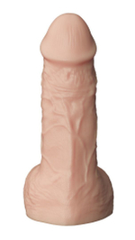 Телесный фаллоудлинитель с мошонкой Cock Next - 17 см.