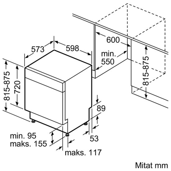 Встраиваемая посудомоечная машина Bosch SMU 46DB01S