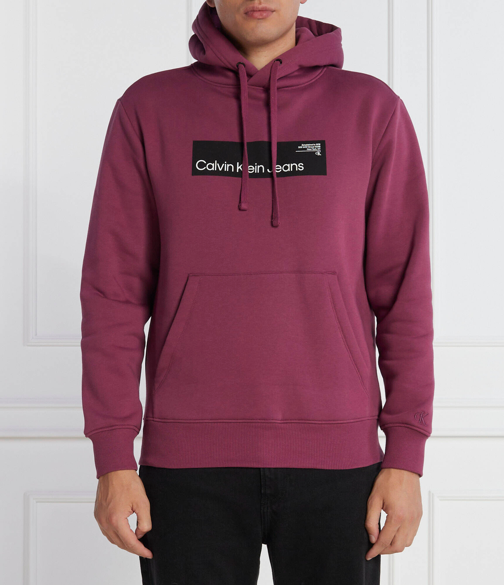 Худи HYPER REAL BOX LOGO CALVIN KLEIN JEANS - фиолетовый(J30J324106)