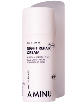 AMINU NIGHT REPAIR CREAM - ночной восстанавливающий крем, 30 мл