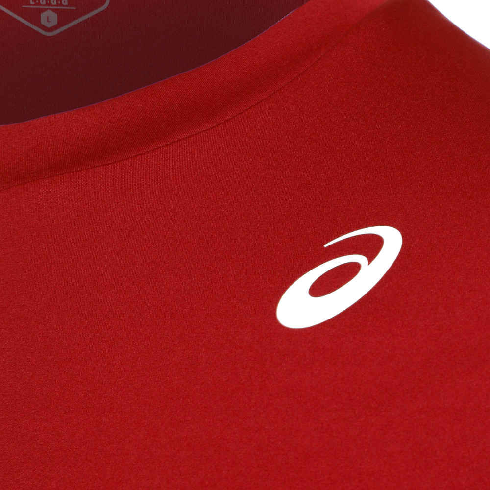 Мужское теннисное поло ASICS Court Shortsleeve Tee T-Shirt Men - Dark Red, Red