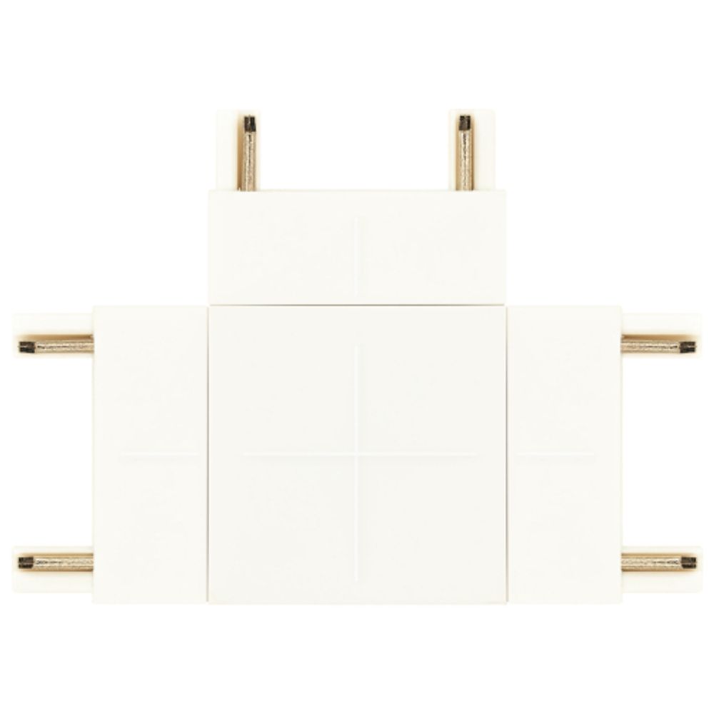 Коннектор питания ЭРА TRM-S5-CT WH для магнитного шинопровода Т-образный белый для системы S5 | Магнитный шинопровод и аксессуары