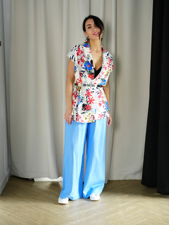 Блуза-жилет в цветок