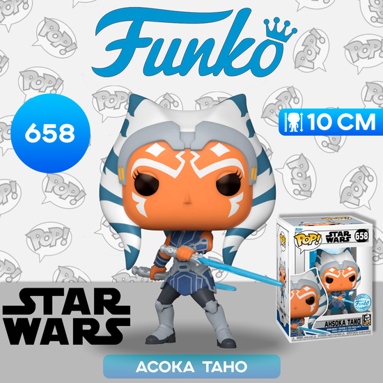 Фигурка Funko POP! Bobble Star Wars Clone Wars 20th Ahsoka Tano (Exc) (658) 74399 / Фигурка по мотивам франшизы "Звёздные войны", Асока Тано