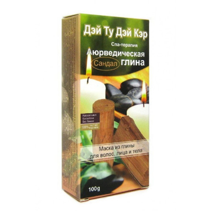 Маска из глины Day 2 Day Care для волос, лица и тела Сандал Спа-терапия 100 гр.