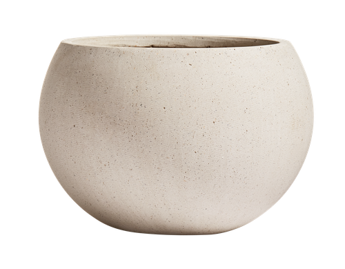 Кашпо TREEZ Effectory - Beton - Полусфера - Белый песок