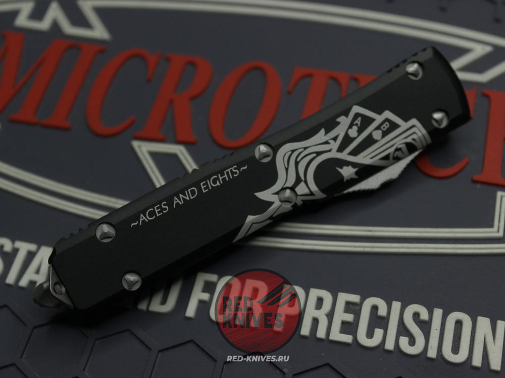 Нож Microtech Ultratech "Dead Man's Hand" T/E A+++ (Правый) Tanto - клинок апокалиптик
