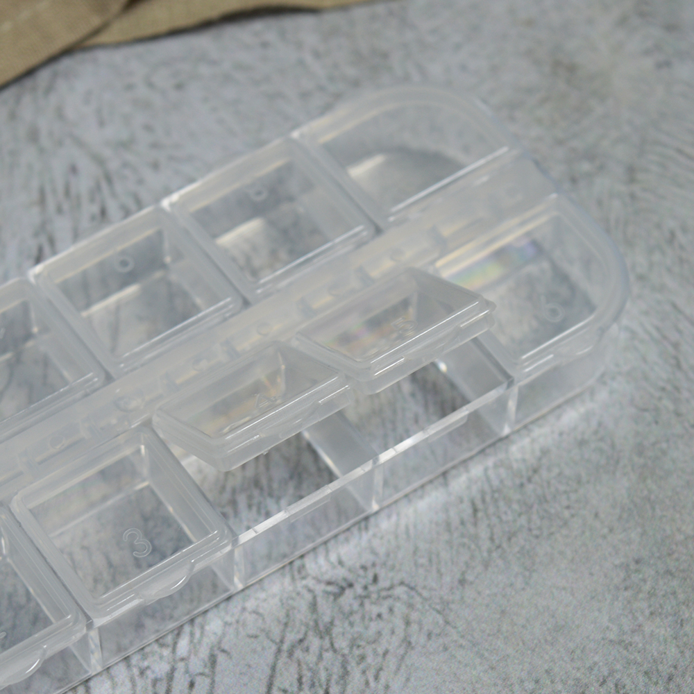 Органайзер для таблеток 12 ячеек 13*5*1,5см