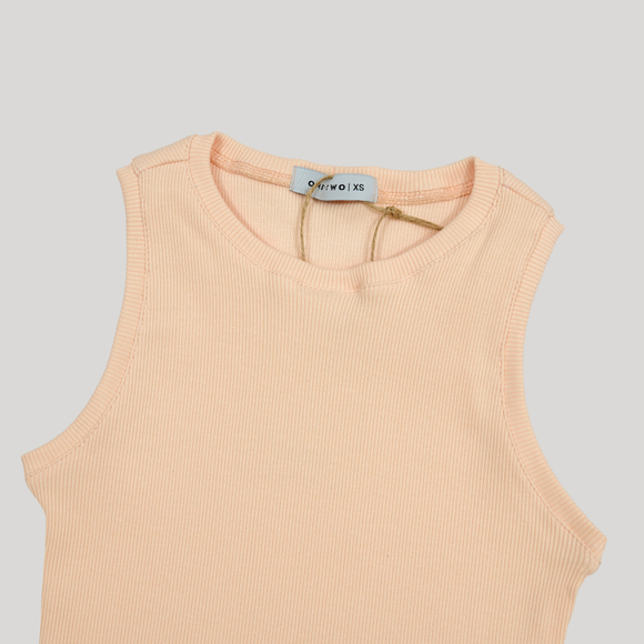 Ribbed Crop Top Vanilla Cream