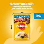 Влажный корм для взрослых собак PEDIGREE с говядиной и ягненком в соусе 85 г