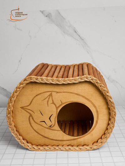 Домик для кошки, лежанка фигурная 43х31х31 см