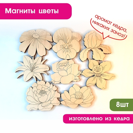 Магниты-раскраски "Цветы"