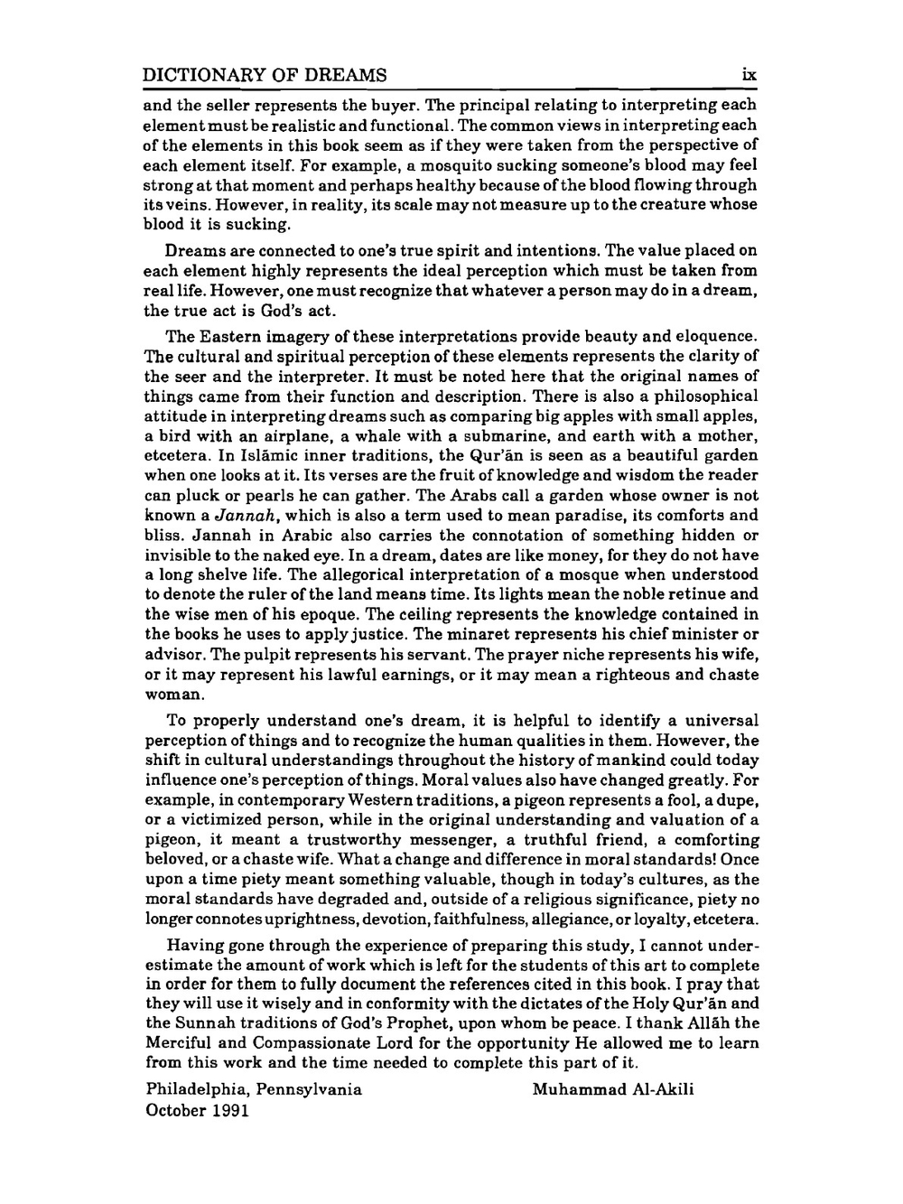 Ibn seerin's dictionary of dreams. According to Islamic Inner Traditions | Muhammad M. Al-Akili