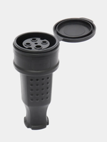 Розетка STEKKER 1 местная c заземлением 3+1, с крышкой, каучук 400В, 32А, IP44, черная RST32-21-44 39021