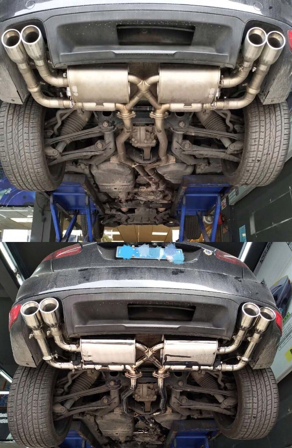 Спортивная выхлопная система с заслонками для Porsche Cayenne 958.1 4.8 NA Порше Каен