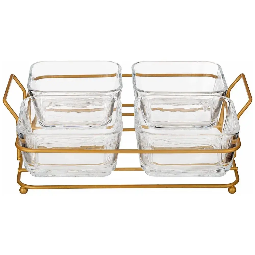 Менажница 4 секции на подставке 270 мл 10,5*10,5*5,5см