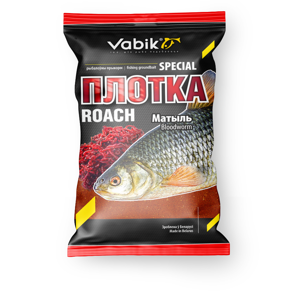 Прикормка Vabik Special Roach Bloodworm "Плотва Мотыль" (красная), 1кг