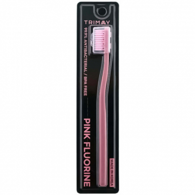 Зубная антибактериальная щетка Pink Fluorine Toothbrush (1 шт) Trimay
