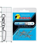 Карабин с вертлюгом для рыбалки SY-3807 №0 (2 упк. по 8 шт.)