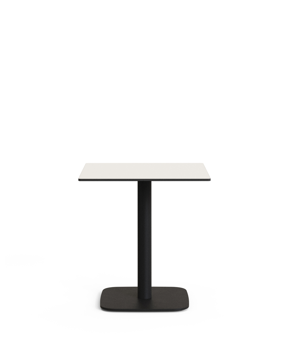 Dina Уличный стол белый на черном металлическом основании 68 x 68 x 70 см