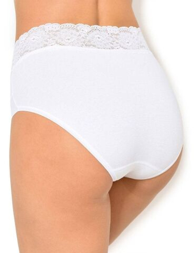 Высокие трусики с широким кружевным поясом Dolce Cinture (Размер: XL) (Цвет: белый)