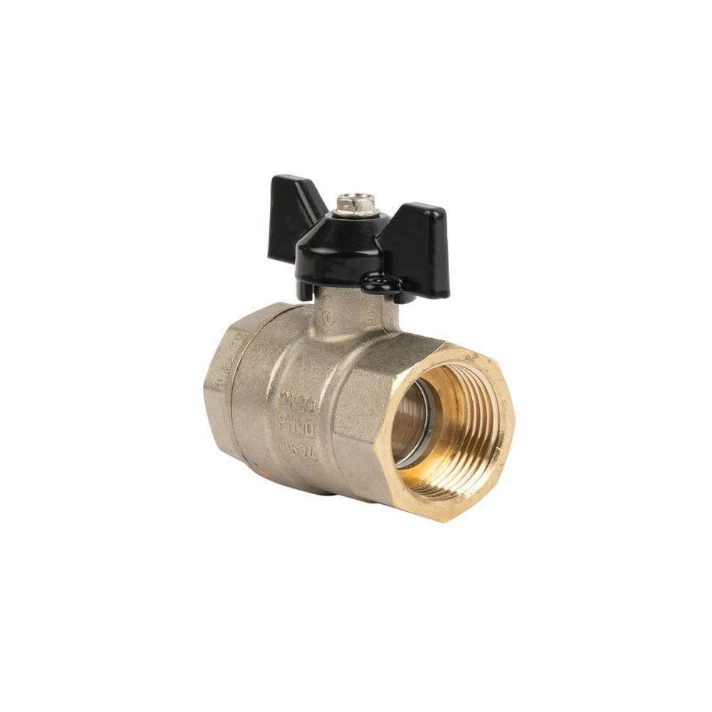 Кран шаровый ВР 3/4" бабочка с биркой LD Pride