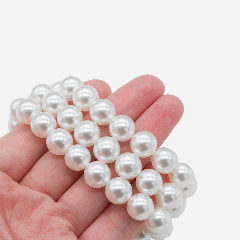 Хрустальный жемчуг, оттенок "Белый", шар 10мм