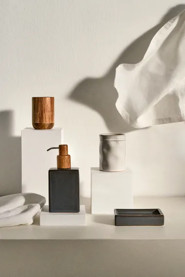 Silvet Держатель для зубных щеток из керамогранита сине-серого