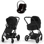 Коляска Cybex Balios S Lux BLK complete Cloud G Moon Black Plus Base G 4 в 1 Moon Black с дождевиками
