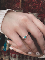 Кольцо ЗАТМЕНИЕ, серебро/бирюза