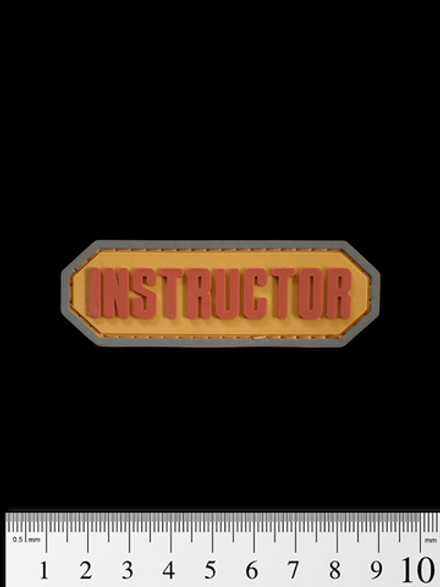 Шеврон Instructor PVC. Коричневый на койоте