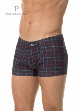 Трусы мужские боксеры Pantelemone PMH-1424, клетка темно-серая