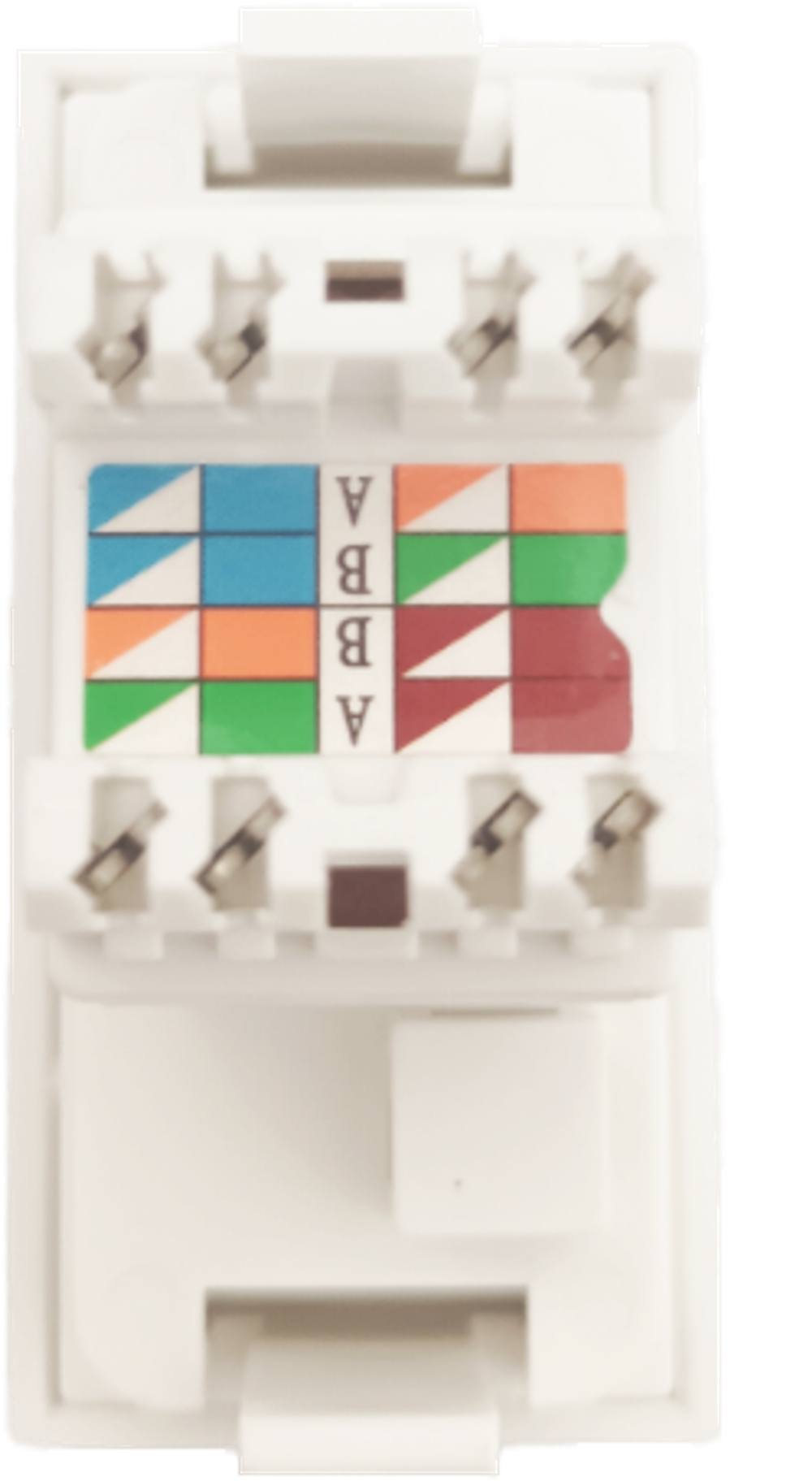 Розетка DEC RJ45 UTP кат.6a,  1мод.,  бел. (22.5х45мм)