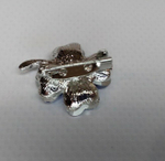 Брошь. Брошка. Клевер-четырехлистник — символ удачи. Цвет синий