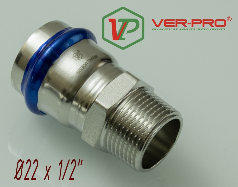 НЕРЖ Муфта  22*1/2 ш.  "VER-PRO"  (75/5шт)