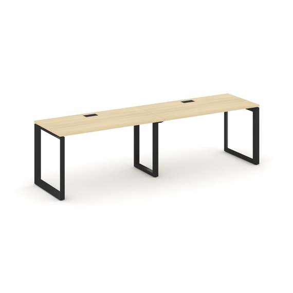 Style Project Рабочая станция односторонняя SN-59O.ORS-022 Акация Лорка/Металл Черный/Черный Заглушк