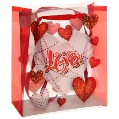 Пакет подарочный «Нежность» 20*8,5*17,5 см