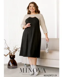 Платье 21-24-черный-бежевый Minova