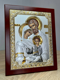 Св. Семейство, икона прямоугольная с рамкой, красное дерево 150х190