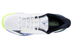 Мужские теннисные кроссовки Mizuno Wave Exceed Tour 7 AC - white/dazzling blue/light yellow
