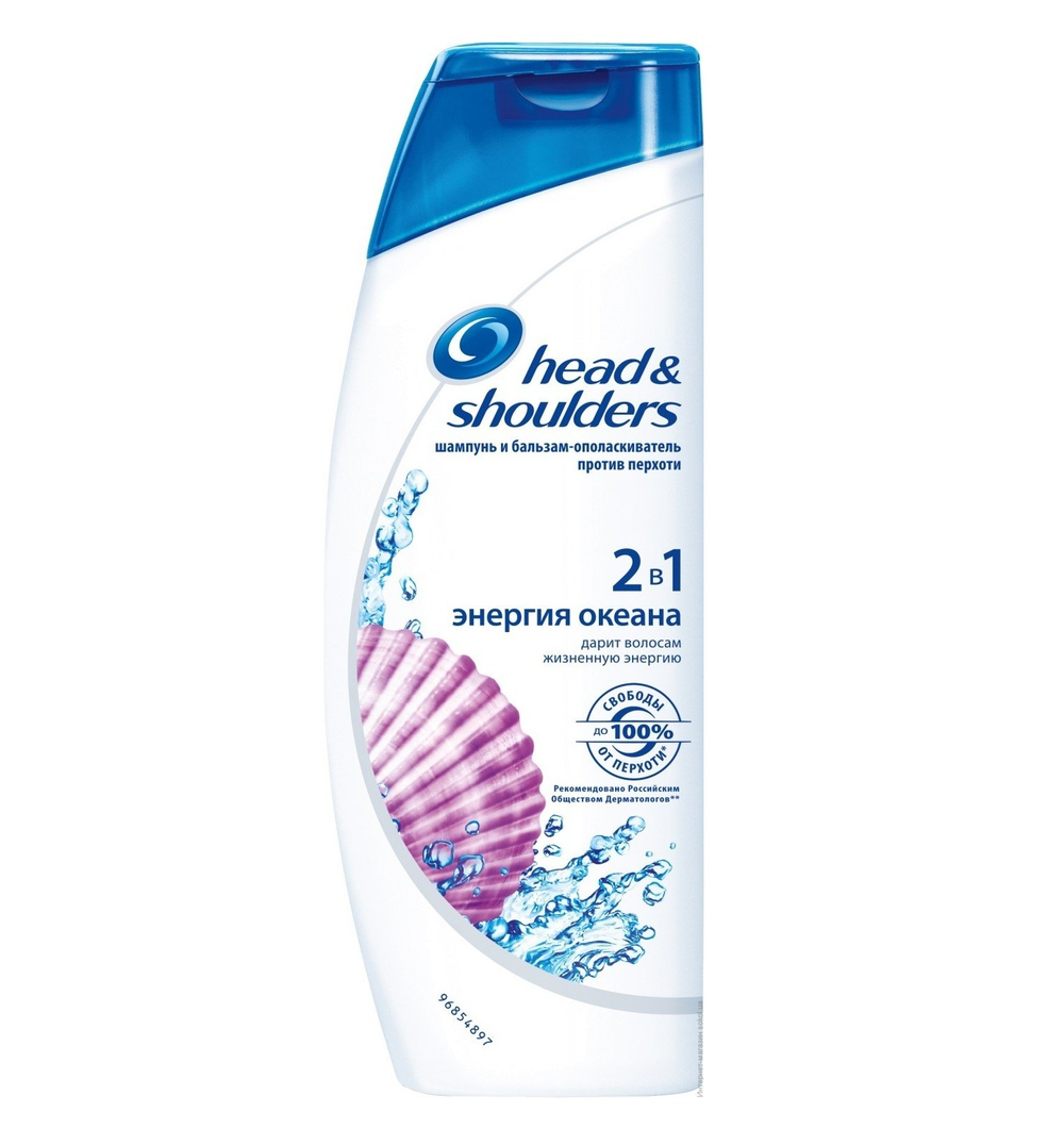 Head&Shoulders Шампунь и бальзам-ополаскиватель для волос 2в1 Энергия океана, против перхоти, для всех типов волос, 400 мл